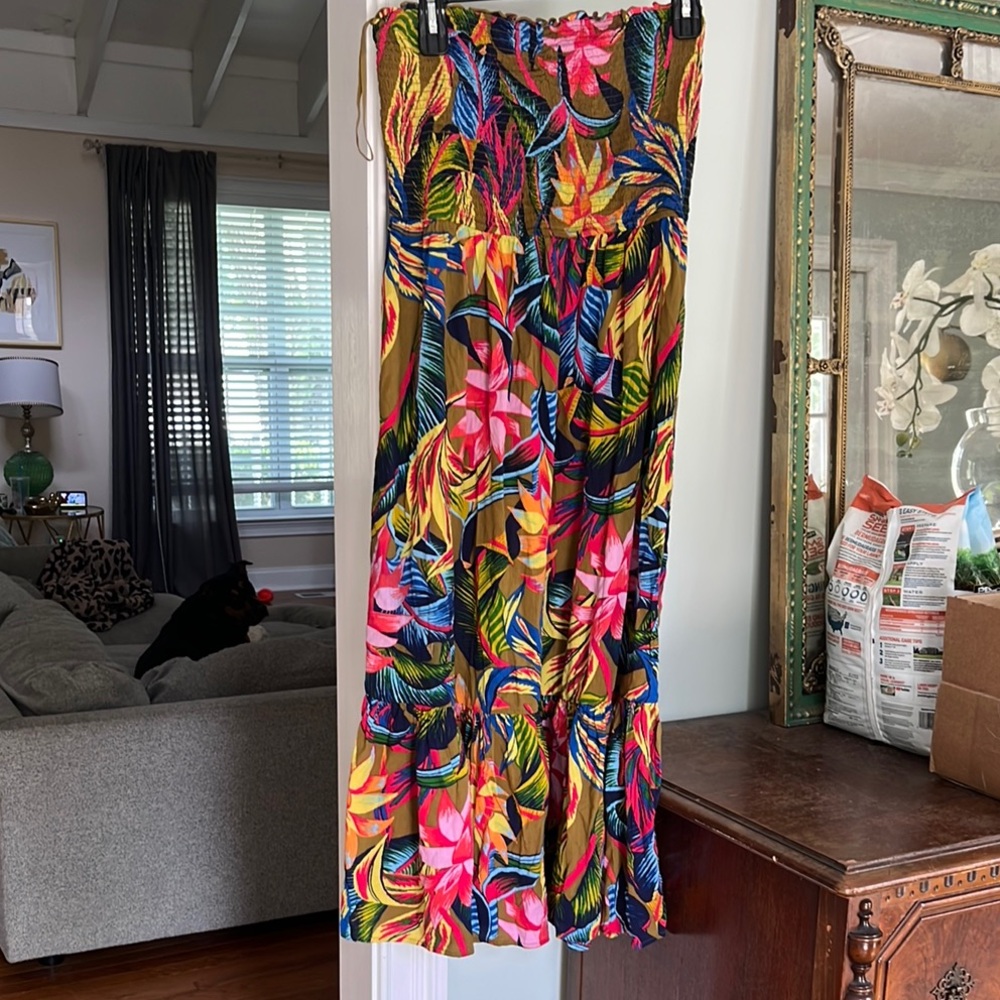 Aerie Multicolor Tropical Swim Coverup